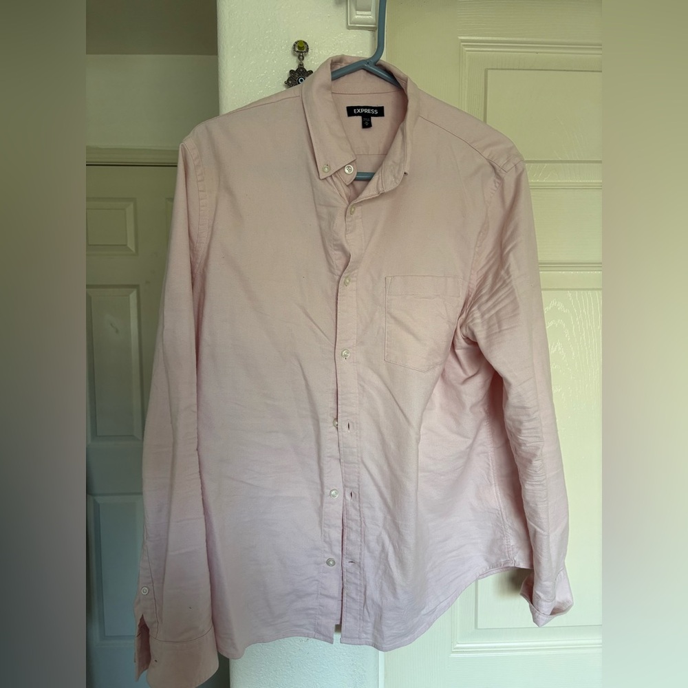Express Men's Light Pink Casual Shirt